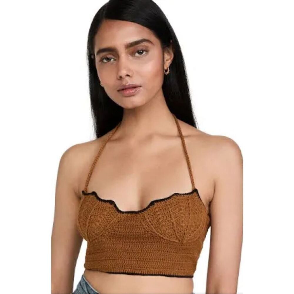 Stella Pardo Samira Crop Top in Mika/Black NWT Size Medium